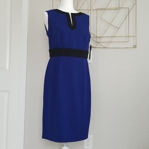 Tahari ASL Blue Sheath Dress (Size 8)
